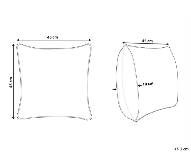 Beliani Almofada decorativa BENZOIN Branco/ Bege