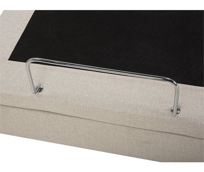 Beliani Cama com estrado Poliéster DUKE 92x216 Bege