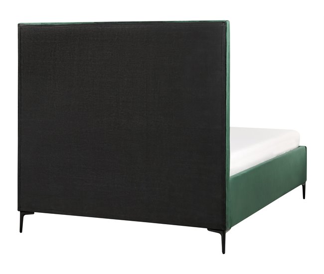 Beliani Cama baú Veludo SEZANNE 150x215 Cinza