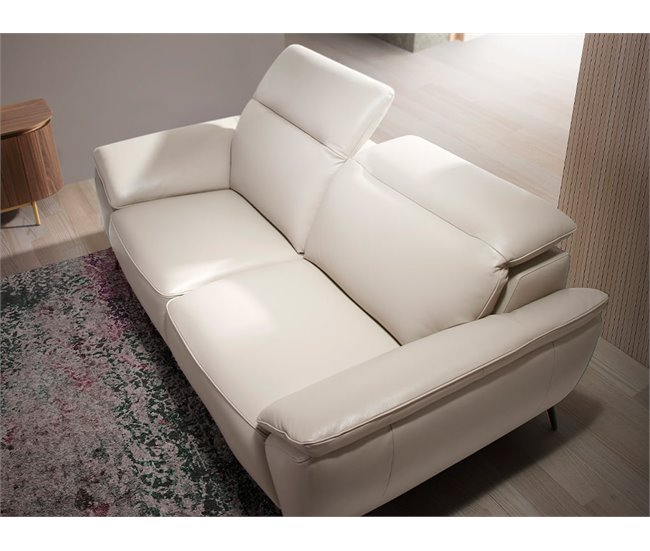 ANGEL CERDA Sofá de 2 lugares em pele de vaca Topo