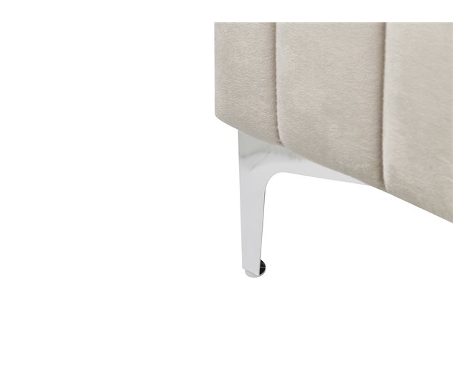 Beliani Cama com estrado Veludo LUNAN 186x215 Cinza