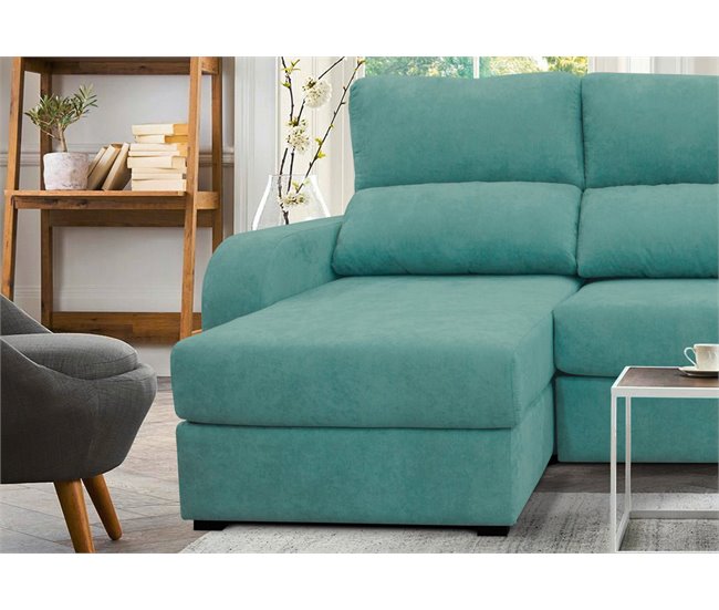 Chaise longue convertível em cama tecido APRIL Verde