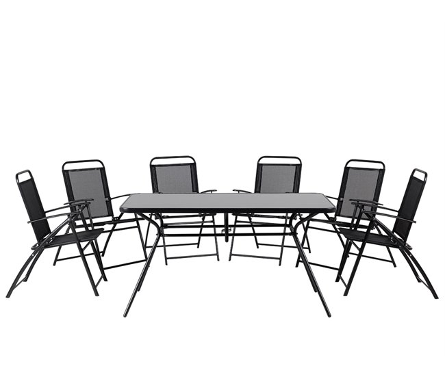 Beliani Conjunto de refeição LIVO Preto