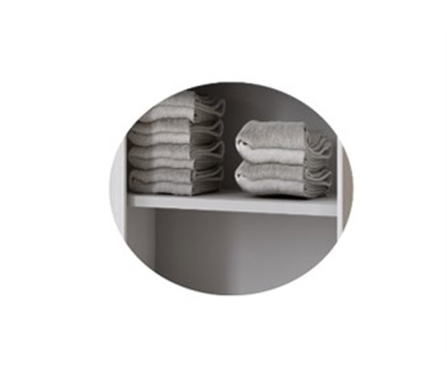 Set 2 prateleiras para roupeiro DENVER e ATENZA Branco