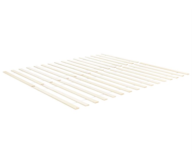 Beliani Cama com estrado Pinho GIVERNY 189x208 Branco