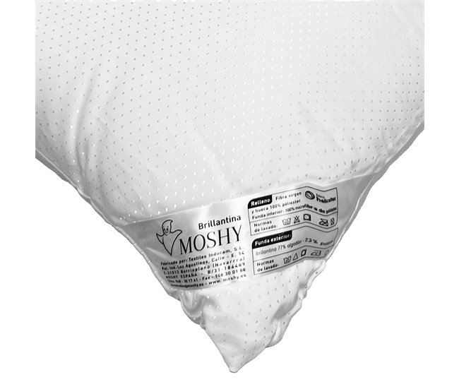 Almofada Moshy Glitter Algodão e Poliéster 70x35 Branco