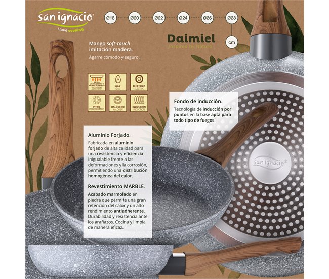 Bateria de cozinha de 8 peças Multicor