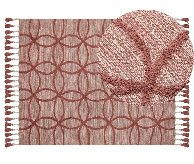 Beliani Pelos curtos KIRSEHIR 140x200 Vermelho
