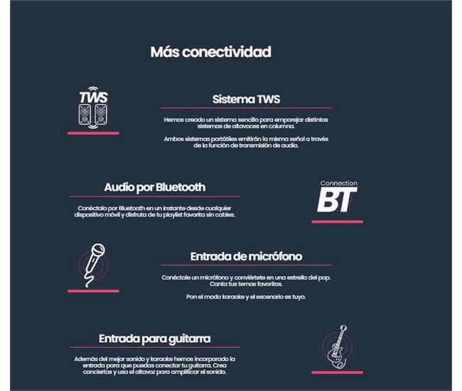 Altifalante portátil INFINITON SBV08H13, 1300 W, sistema de altifalantes, subwoofers Preto