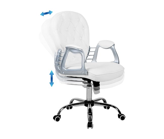 Beliani Cadeira de escritório PRINCESS Branco