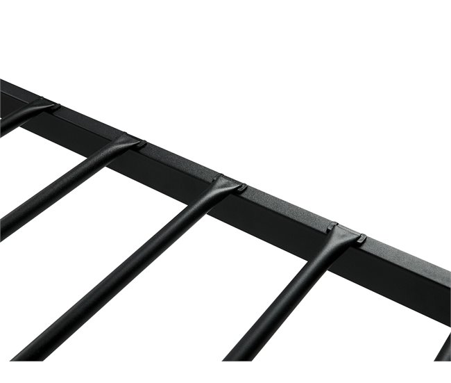Beliani Cama com estrado Ferro BATTUT Preto