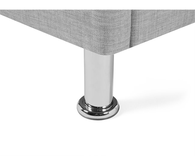 Beliani Cama com armazenamento Pele sintética METZ 126x217 Branco