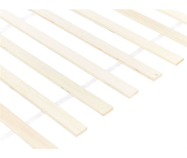Beliani Cama com estrado Pinho GIVERNY 189x208 Branco