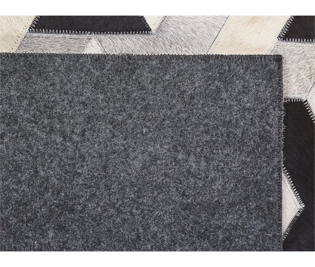 Beliani Patchwork NARMAN 140x200 Cinza Claro