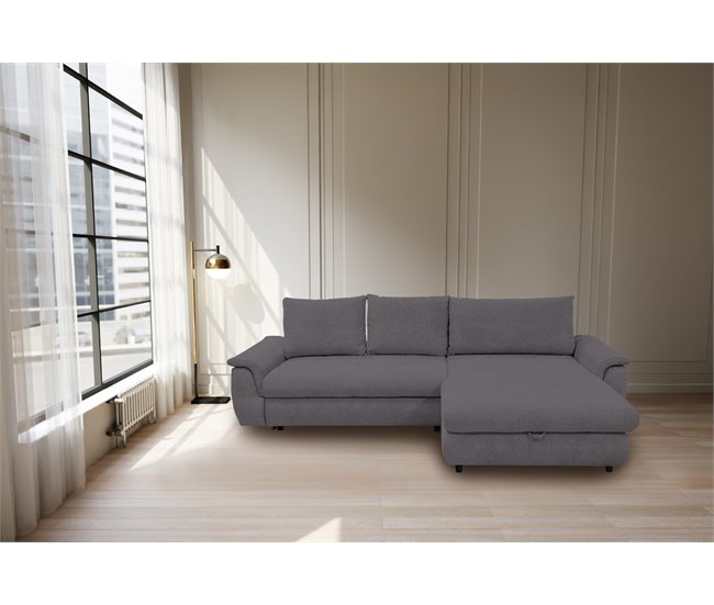Chaise longue com cama FOCUS Cinza Escuro