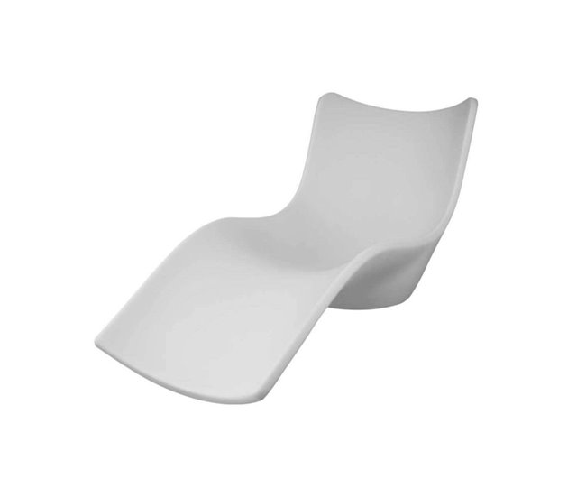 Sined CASSIOPEA Cama de jardim de design moderno feita de polietileno de alta qualidade, Branco Branco
