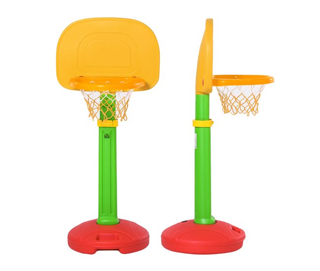 Cesta de Basquetebol Infantil HDPE, PP HOMCOM Multicor