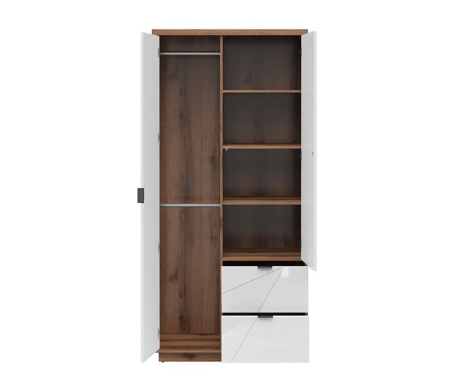 Armário de 2 portas e 2 gavetas Sven 94 Branco