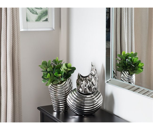 Beliani Jarro decorativo HALUZA Cinza