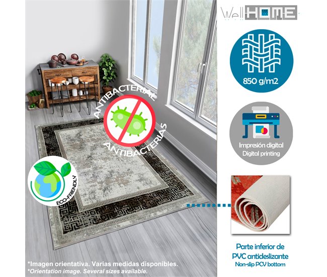 80 x 150 cm de tapete 150x80 Bege