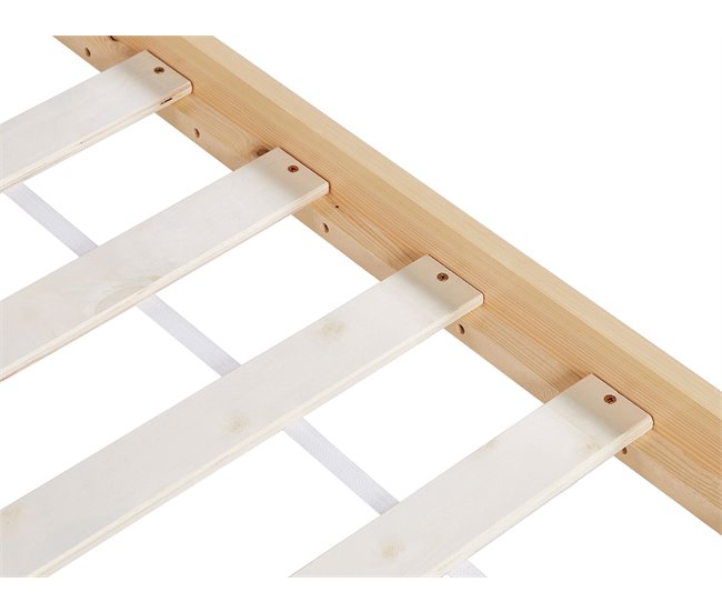 Beliani Cama com estrado Pinho TOSSE 98x200 Branco