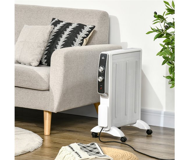 Aquecedor Elétrico HOMCOM 820-295V90WT Branco