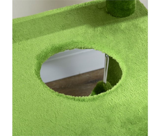 Arranhador para Gatos Aglomerado de Madeira, Sisal e Poliéster Verde