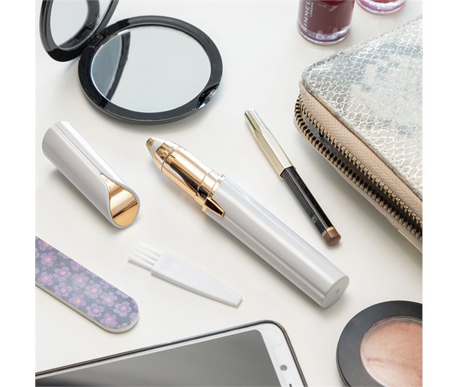 Depiladora de Precisão com LED para Pelo Facial 121631 Branco