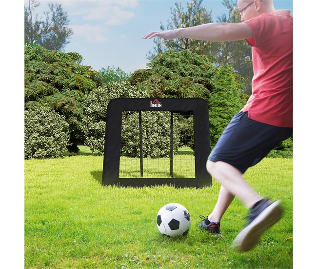 Rede de Rebote Aço, PE e Tecido Oxford HOMCOM Preto