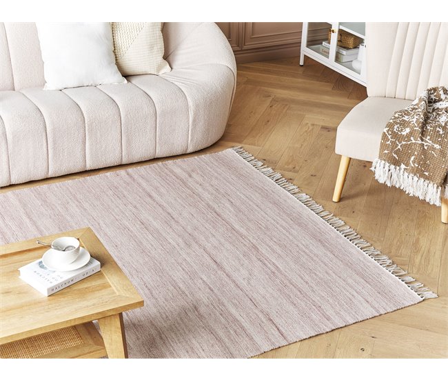 Beliani Entrelaçado MALHIA 160x230 Areia