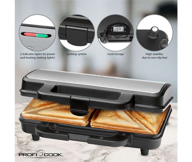 Sanduicheira Proficook ST 1092 Prata