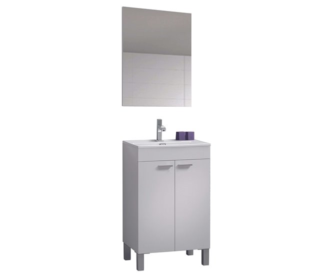 Móvel de banheiro Camelia com espelho 50 Branco