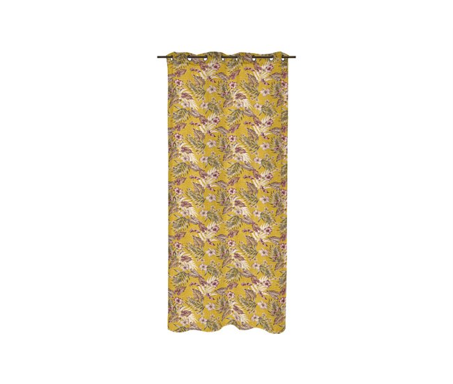 Cortina VINTAGE 140x250cm cor mostarda Amarelo