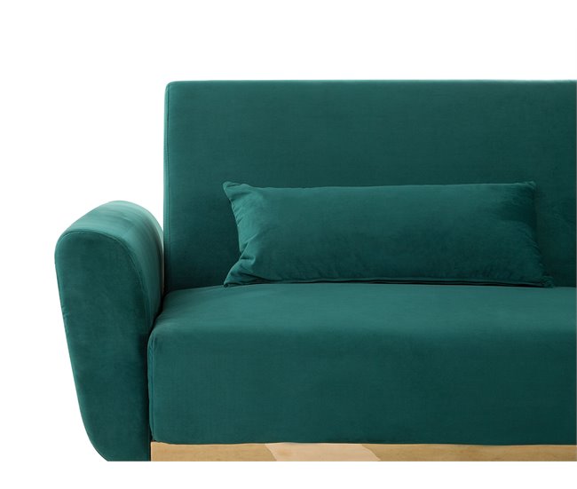 Beliani Sofá-cama Veludo EINA Preto