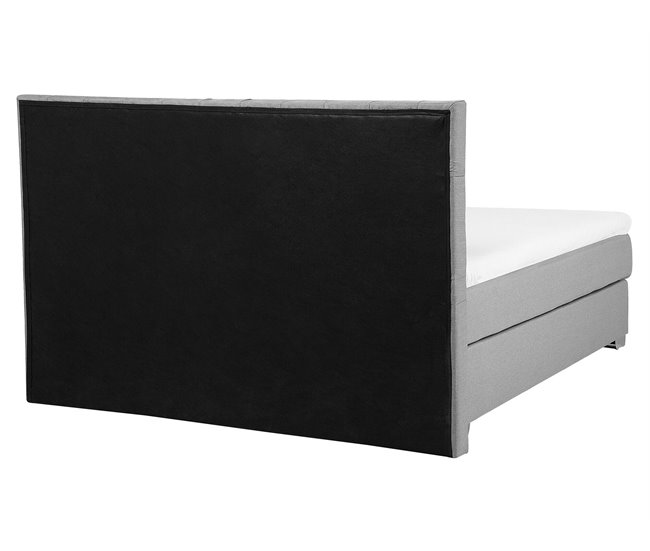 Beliani Cama continental Poliéster DUCHESS 171x211 Cinza Claro