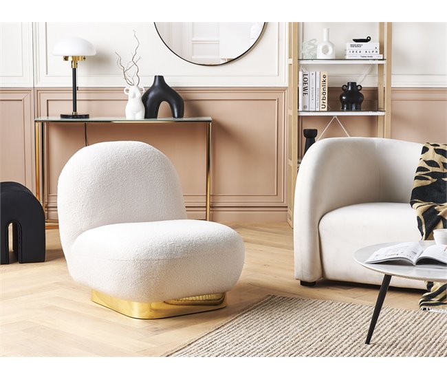 Beliani Poltrona LOVIISA Branco