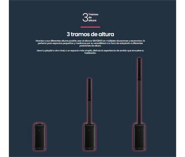 Altifalante portátil INFINITON SBV08H13, 1300 W, sistema de altifalantes, subwoofers Preto