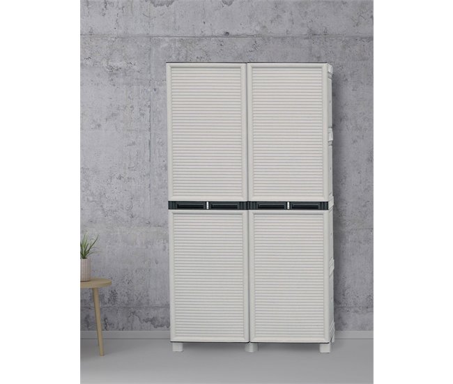 Armário exterior em PVC Cinza