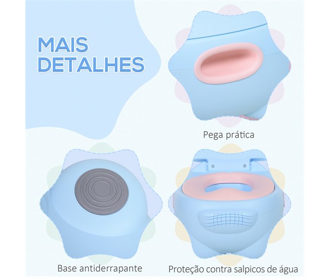 Bacio para Bebé TPE e Plástico HOMCOM Azul