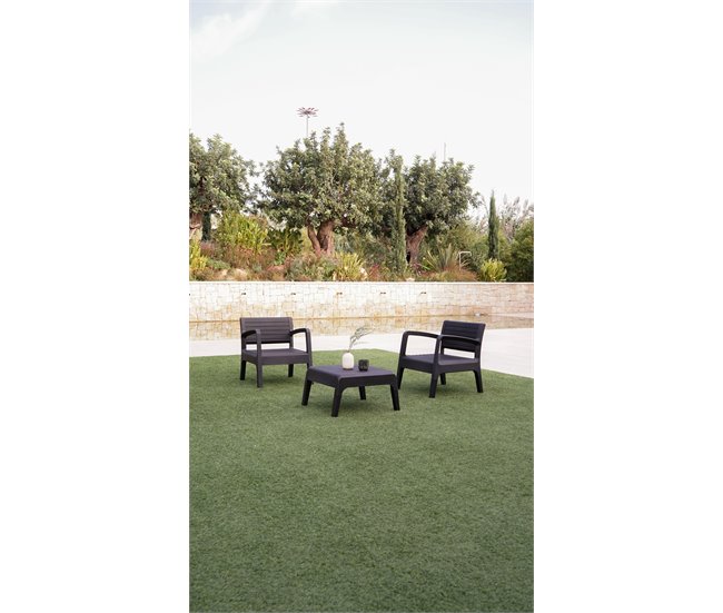 Conjunto de jardim em grafite MIAMI TETE Cinza