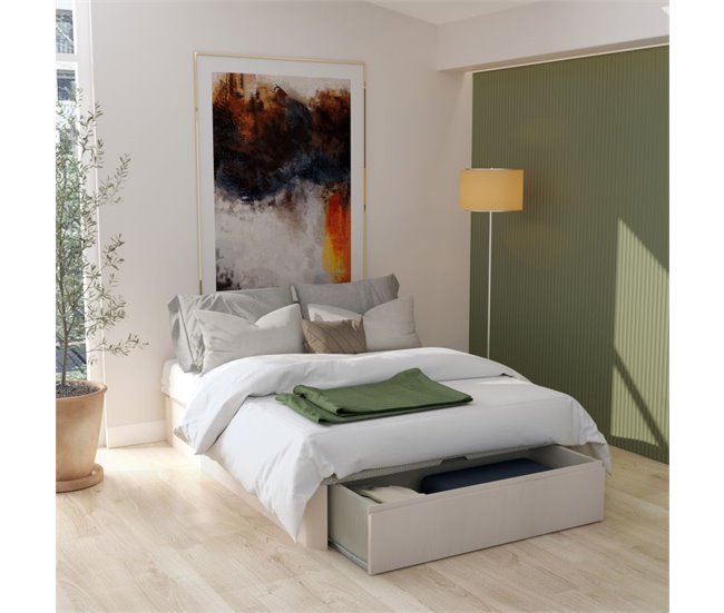 Sommier rebatível luxo S-Max 3D 135x190 Bege
