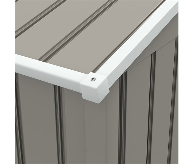 Abrigo de Jardim Aço Galvanizado e PP Outsunny Cinza