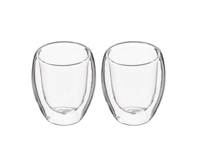 Conjunto de Chávenas de Café Transparente