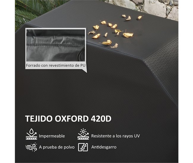 Capa Protetora para Barbecue Tecido Oxford Outsunny Preto