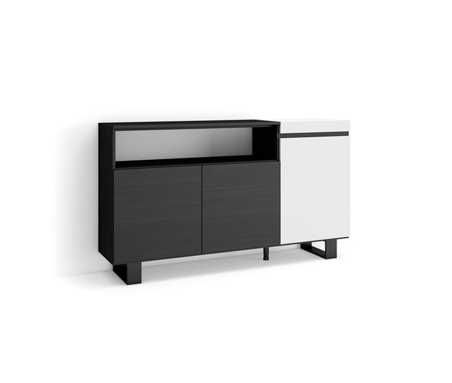 Aparadores para sala 150 Branco/ Preto
