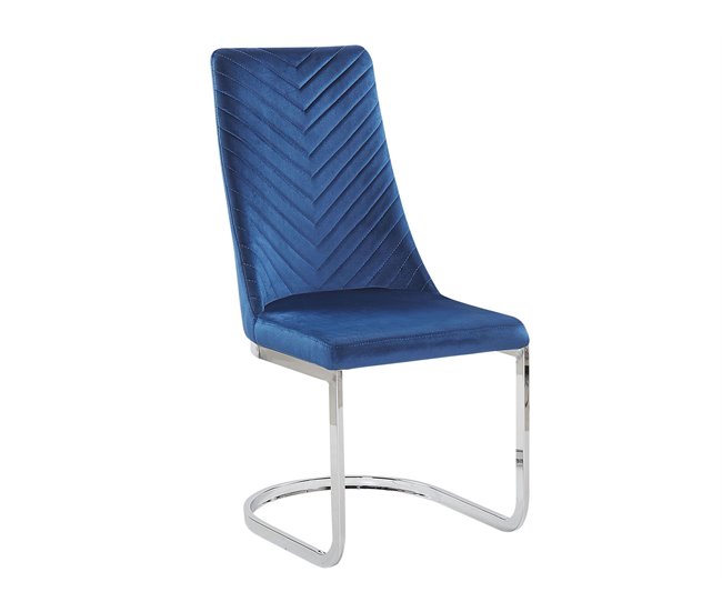 Beliani Silla de comedor ALTOONA Azul Marino