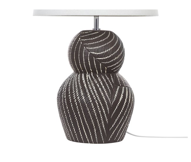 Beliani Lámpara de mesa GUAPORE Branco/ Bege