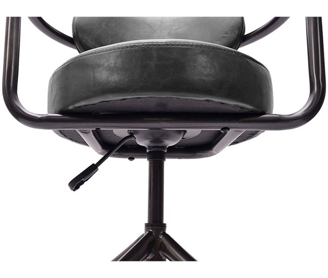 1x banco de bar giratório estilo industrial cinza vintage Cinza