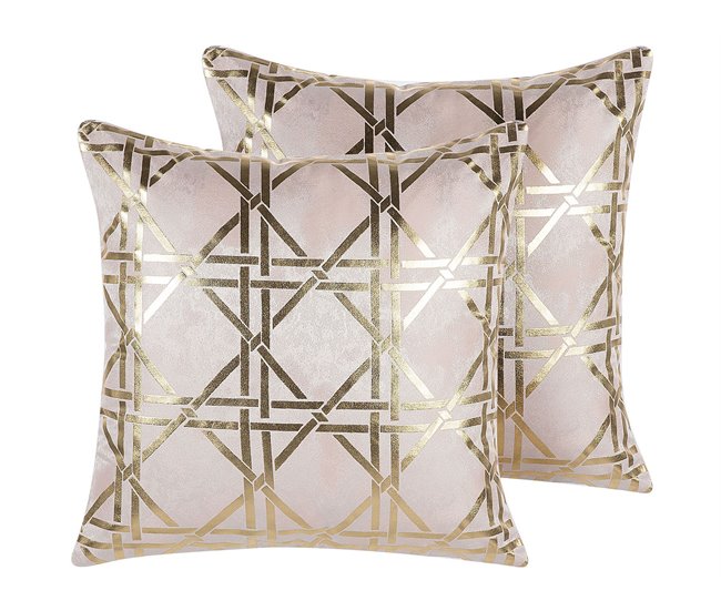 Beliani Almofada decorativa CASSIA 45x45 Cinza