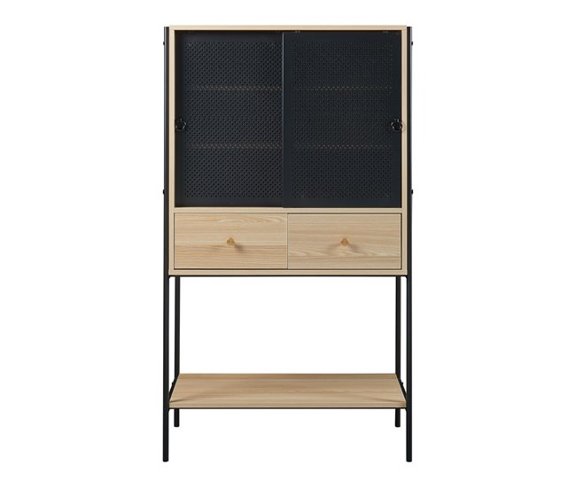 Aparador alto Tysnes com 2 portas Carvalho